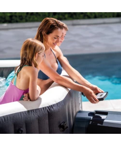 Piscina idromassaggio gonfiabile ottagonale intex "pure spa bubble e jet massage deluxe" - cod. 28462ex